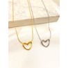 Collar Corazon Trenzado Acero