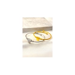 Pulsera Corazon Plano Acero