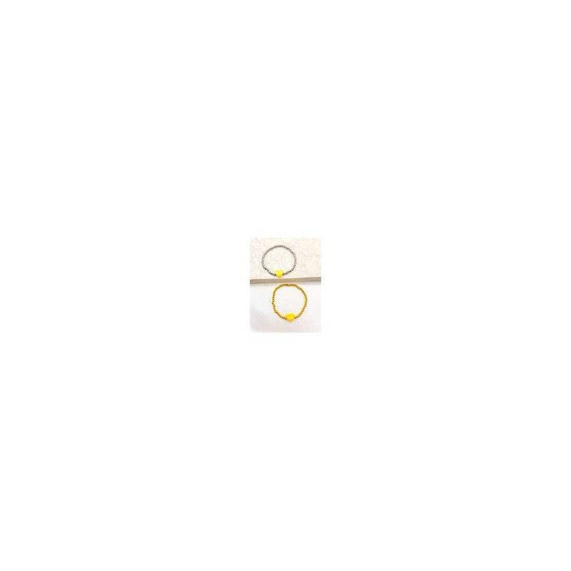 Pulsera Yellow Heart Acero