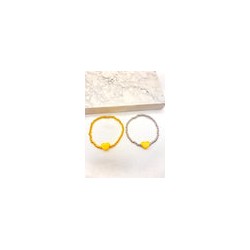 Pulsera Yellow Heart Acero
