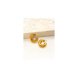 Arracada Lineas Mini Acero