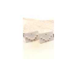 Set Arete Perla Acero
