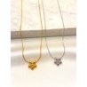 Collar Flor Boleada Acero