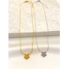 Collar Flor Boleada Acero