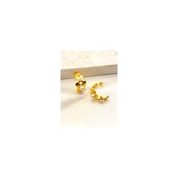 Arracada Mariposas y Perlas Acero