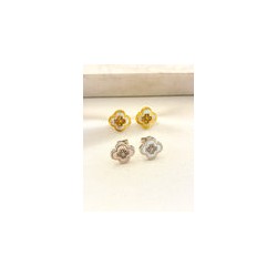 Arete Flor Nacar #2 Acero