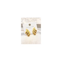 Arete Gotas y Perlas Acero