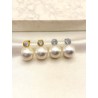 Arete Perla Cristal Acero