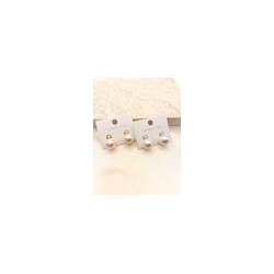 Arete Perla Cristal Acero