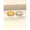 Anillo Circulos Nacar Acero