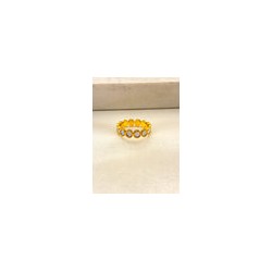 Anillo Circulos Nacar Acero