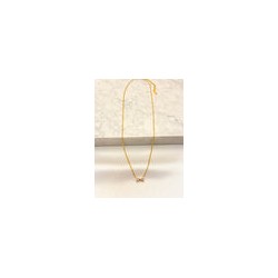 Collar Moñito Zirconia Mini Acero