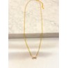Collar Moñito Zirconia Mini Acero