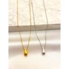 Collar Gota Transversal Mini Acero