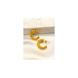 Arracada Curve Zirconias Acero