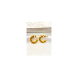 Arracada Curve Zirconias Acero