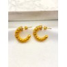 Arracada Curve Zirconias Acero