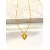 Collar Corazon Gota Acero