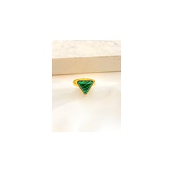 Anillo Malaquita Acero
