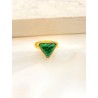 Anillo Malaquita Acero