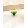 Anillo Malaquita Acero