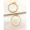 Pulsera Perlas Acero