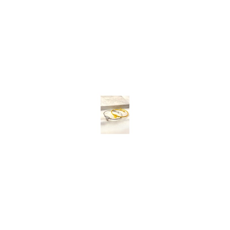 Pulsera Corazon Plano Acero