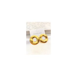 Arete Circulo Martillado Acero