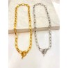 Cadena Oval Broche T Acero