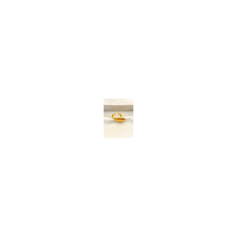 Anillo Retro Oval Acero