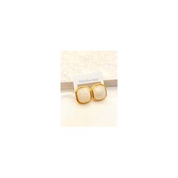 Arete Cuadro Beige Acero