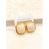 Arete Cuadro Beige Acero