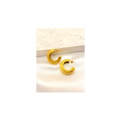 Arracada Tubular Rayada Acero