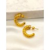 Arracada Curve Zirconias Acero
