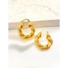 Arracada Twist Lineas Grande Acero