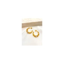 Arracada Balines Zirconia Acero