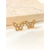 Arete Mariposa Zirconia Dorado