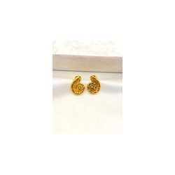 Arete Caracol Mini Zirconias Acero