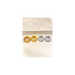 Arete Circulo Zirconias Acero